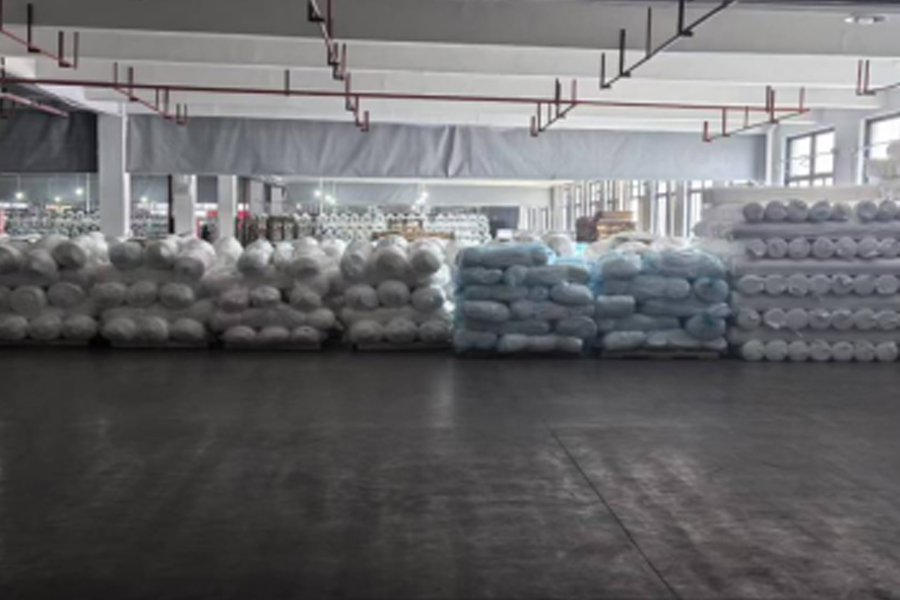 Зона размещения готовой продукции производства серой ткани