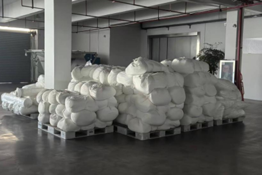 Производство серой ткани - транзитная зона серой ткани